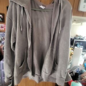No Boundaries Gray Zip-Up Hoodie